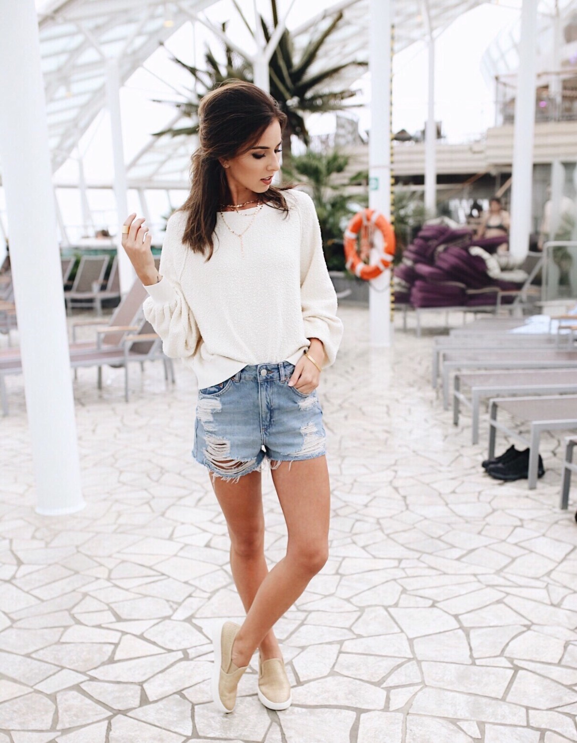 Cruise Outfit on Oasis of the Seas // Topshop // Free People // slip ons // royal carribbean - Oasis of the Seas Review featured by popular Los Angeles travel blogger, Ashley Hodges